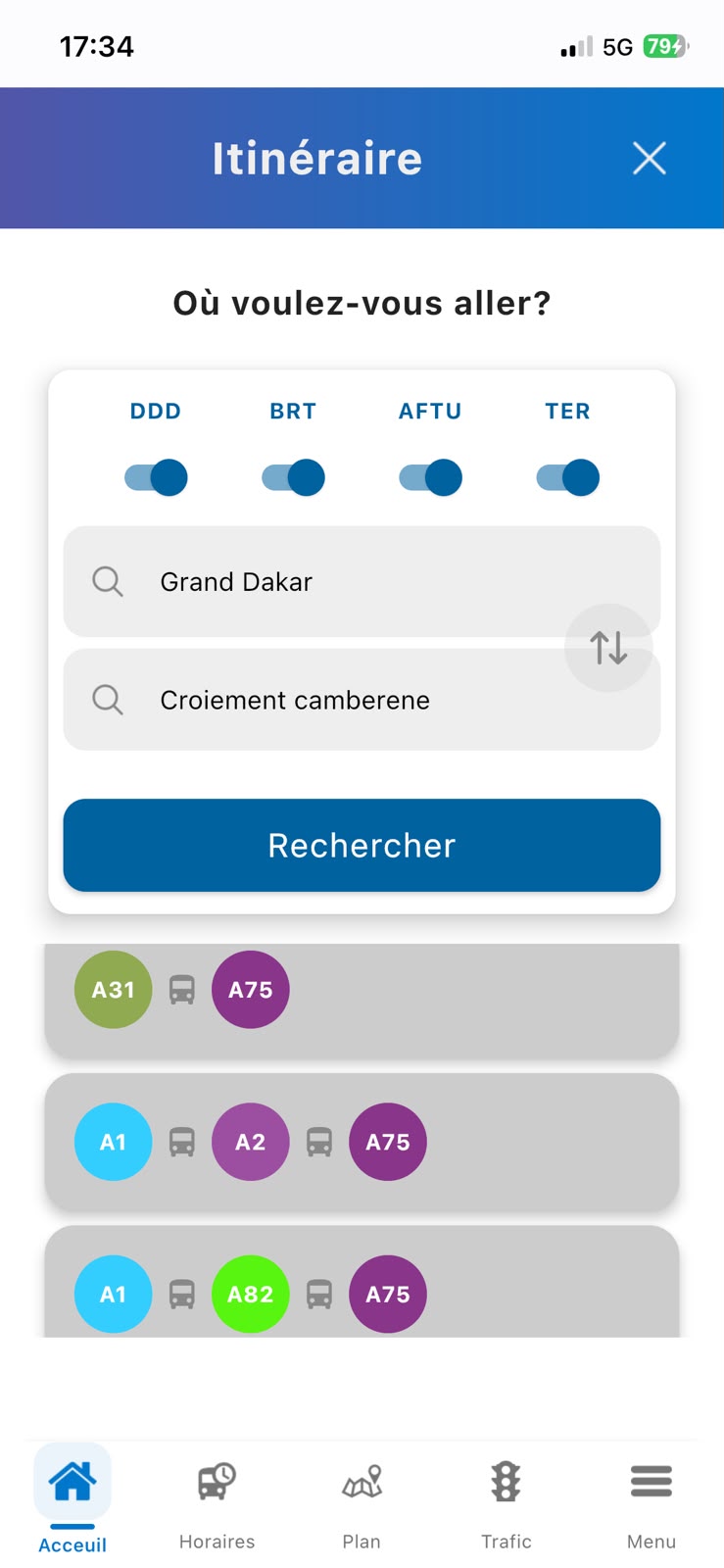 FastFey - Accueil Itinéraires
